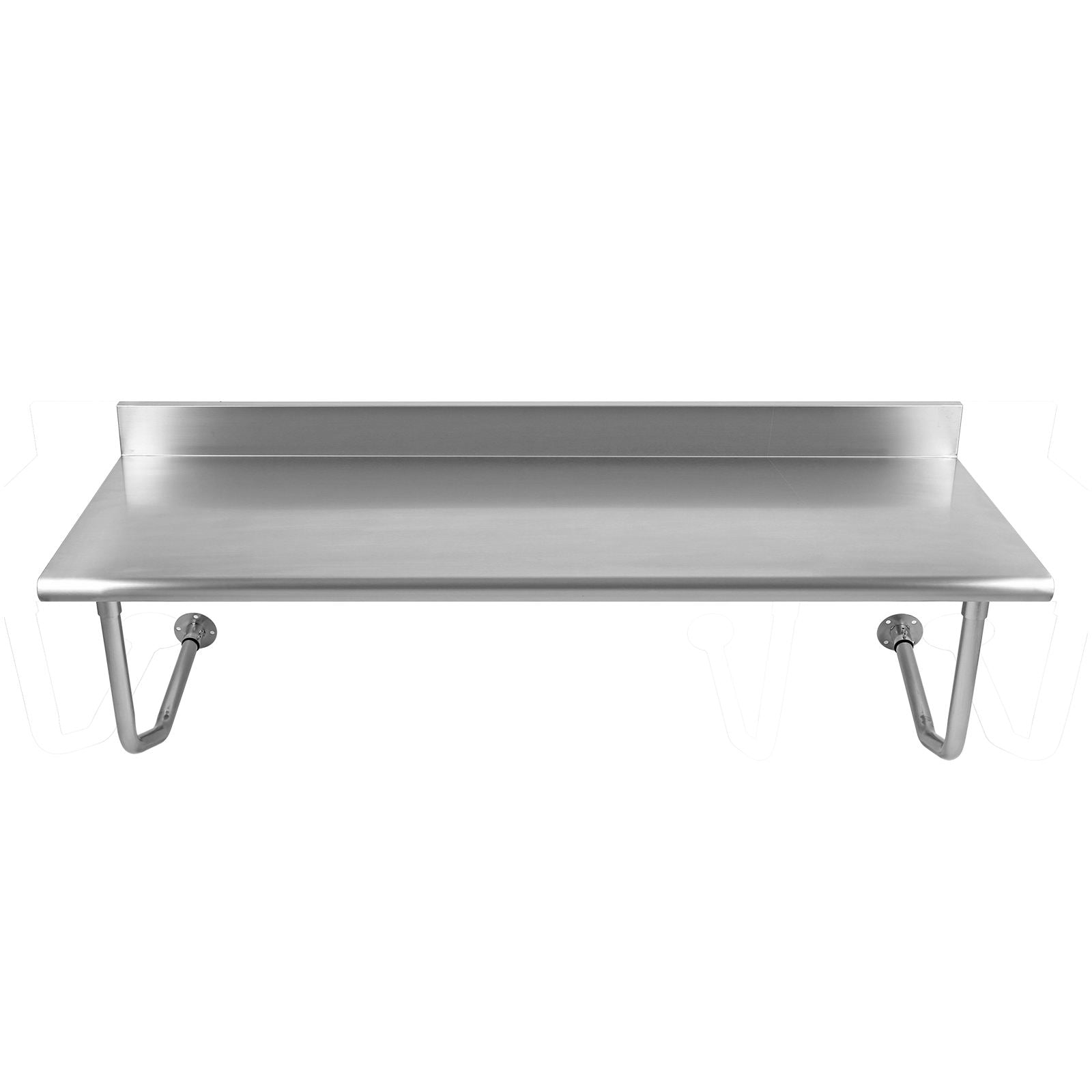 SENFON commercial wall-mounted stainless steel shelf with tubular supports