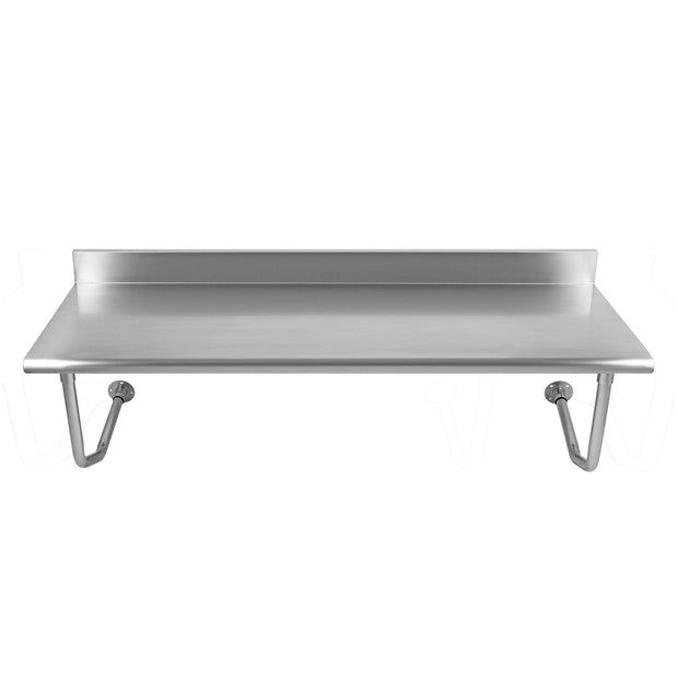 SENFON commercial wall-mounted stainless steel shelf with tubular supports