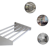 Ventilated wall-mounted shelf for larger kitchen items