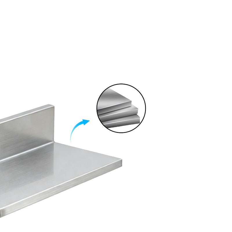 Customizable Stainless Steel Wall-Mounted Solid Tiered Shelf | 2-4 Tiers | Heavy-Duty Storage Rack