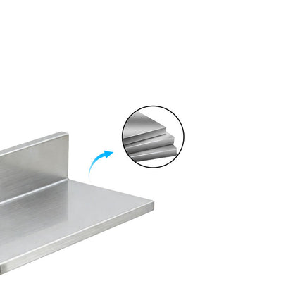 Customizable Stainless Steel Wall-Mounted Solid Tiered Shelf | 2-4 Tiers | Heavy-Duty Storage Rack