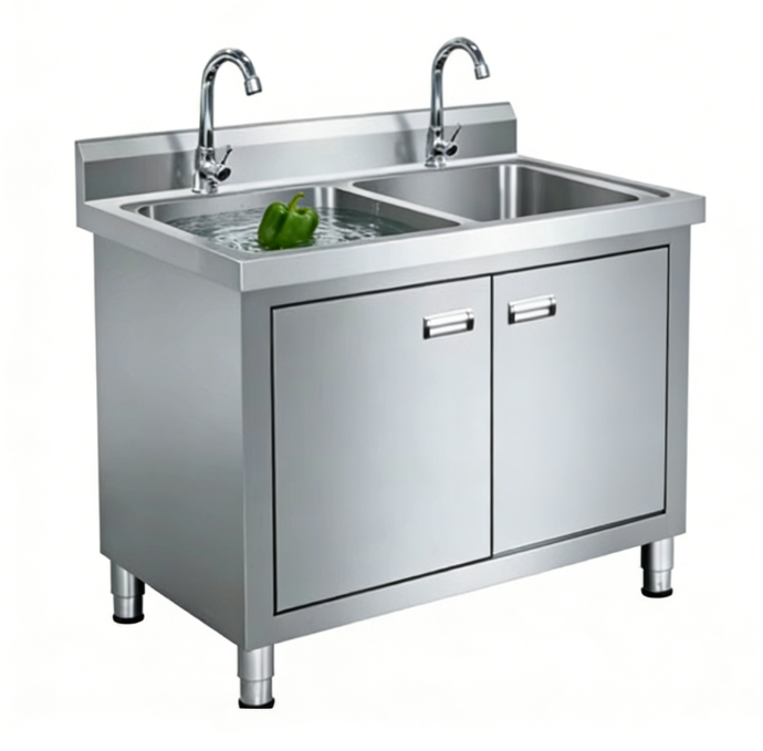 Customizable Heavy-Duty Stainless Steel Sink Cabinet Unit (KD Design)