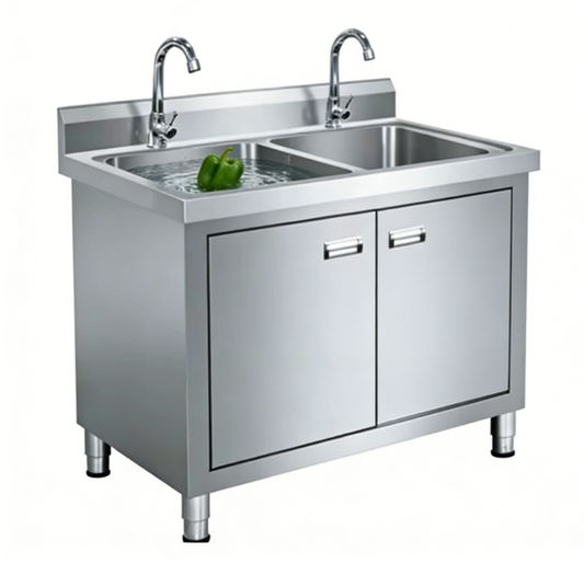 Customizable Heavy-Duty Stainless Steel Sink Cabinet Unit (KD Design)