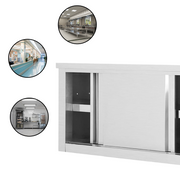 Stainless Steel Wall Cabinet with Custom Doors & Vision Panel