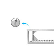 Ventilated stainless steel wall storage with project-specific brackets