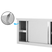 Stainless Steel Wall Cabinet with Custom Doors & Vision Panel