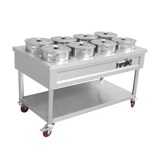 SENFON Professional Mobile Electric Soup & Porridge Warmer Table | 0.7-2.0mm Custom thickness