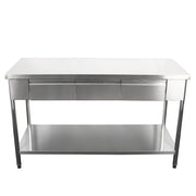Custom commercial prep workstation with drawers for central kitchen projects