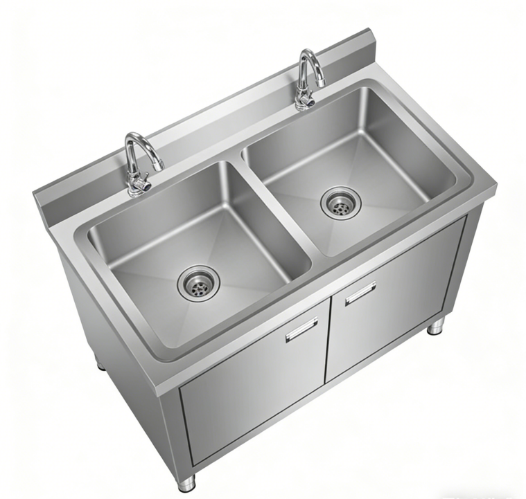 Customizable Heavy-Duty Stainless Steel Sink Cabinet Unit (KD Design)