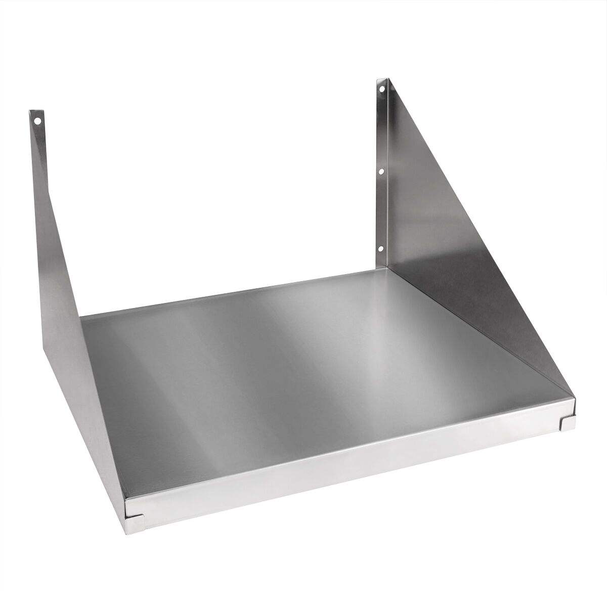 Heavy-Duty Stainless Steel Wall Shelf with Side Retaining Sides