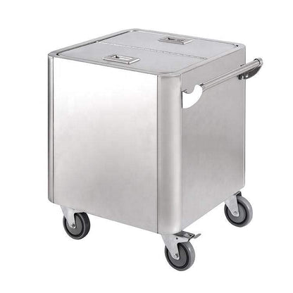 Stainless Steel Mobile Flour Bin | Dual-Layer Insulated Structure | Sliding Lid & Heavy-Duty Casters