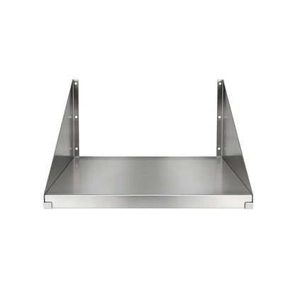 Heavy-Duty Stainless Steel Wall Shelf with Side Retaining Sides