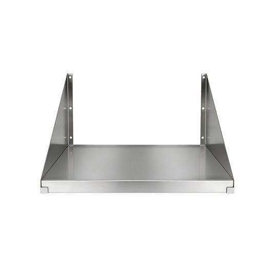 Heavy-Duty Stainless Steel Wall Shelf with Side Retaining Sides