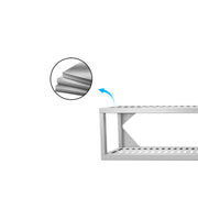 Wall-Mounted Perforated Stainless Steel Shelving