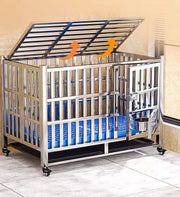 Custom animal cage with opening roof and front gate