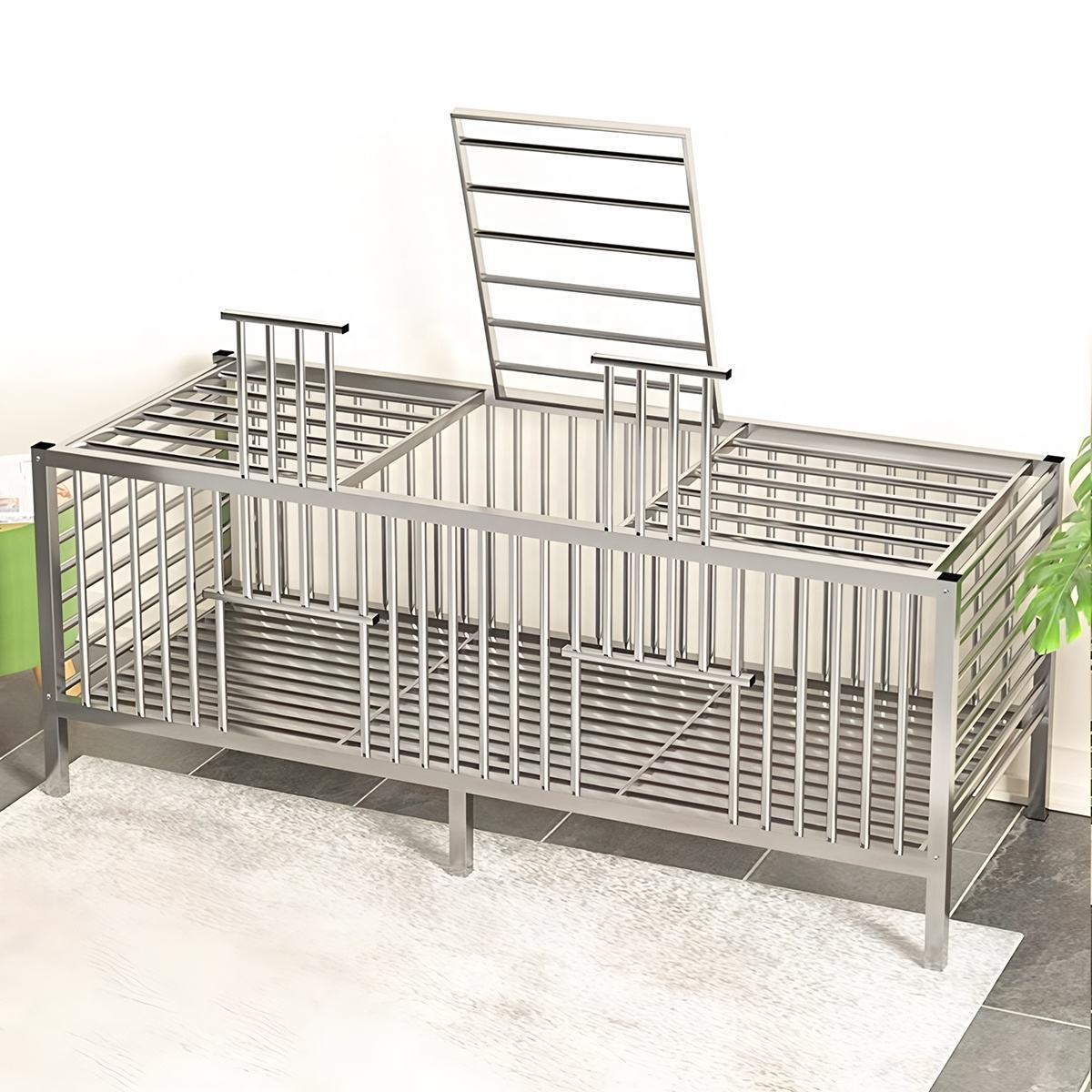 Heavy-Duty Stainless Steel Poultry Cage | Modular Knock-Down Design | For Chickens, Ducks, Geese & Pigeons