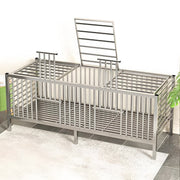 Custom stainless steel bird cage with removable divider option