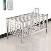 KD poultry cage with barred floor and feeding access