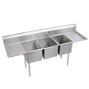 Custom Stainless Steel Compartment Sink with Full KD Design custom configuration for B2B projects