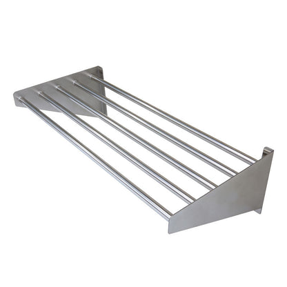 Custom Stainless Steel Wall-Mounted Tubular Shelf | Heavy-Duty Pipe Rack | Ventilated Storage Solution