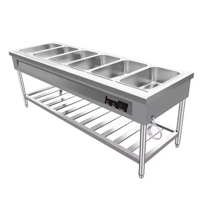 SENFON Custom Mobile Electric Bain Marie | 0.7-2.0mm Stainless Steel Food Warmer Table