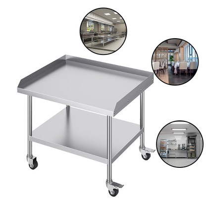 Customizable Mobile Worktable with 3-Sided Backsplash | Full Knock-Down Design | Heavy-Duty Caster Options