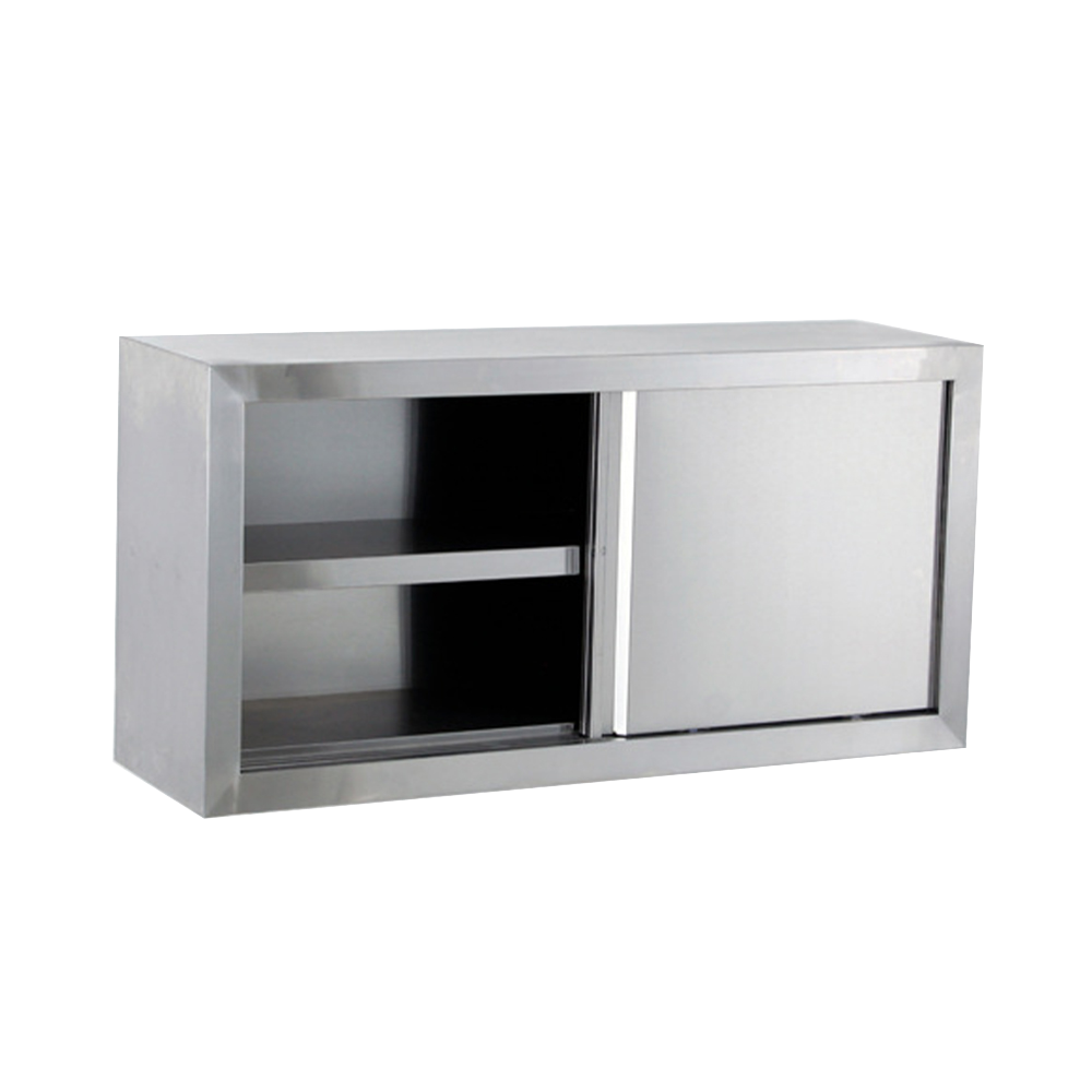 Customizable Stainless Steel Wall Cabinet | Sliding or Swing Doors | Optional LED & Glass Vision