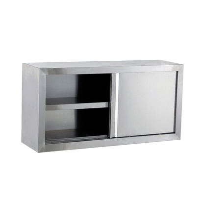 Customizable Stainless Steel Wall Cabinet | Sliding or Swing Doors | Optional LED & Glass Vision