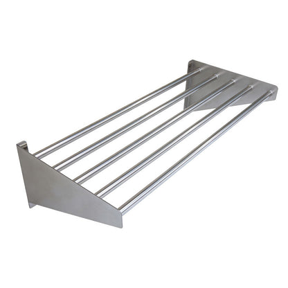 Custom Stainless Steel Wall-Mounted Tubular Shelf | Heavy-Duty Pipe Rack | Ventilated Storage Solution