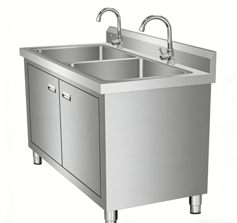 Customizable Heavy-Duty Stainless Steel Sink Cabinet Unit (KD Design)