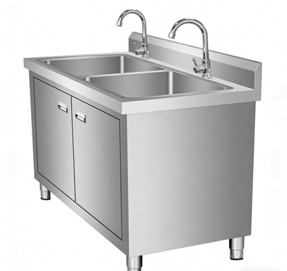 Customizable Heavy-Duty Stainless Steel Sink Cabinet Unit (KD Design)