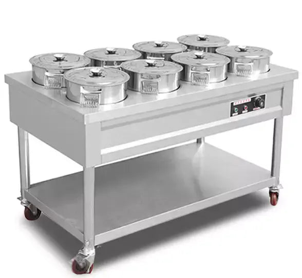 SENFON commercial mobile electric soup and porridge warmer table