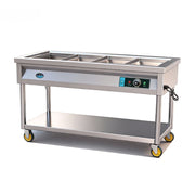 Mobile Bain-Marie food warmer with GN pan well and castors