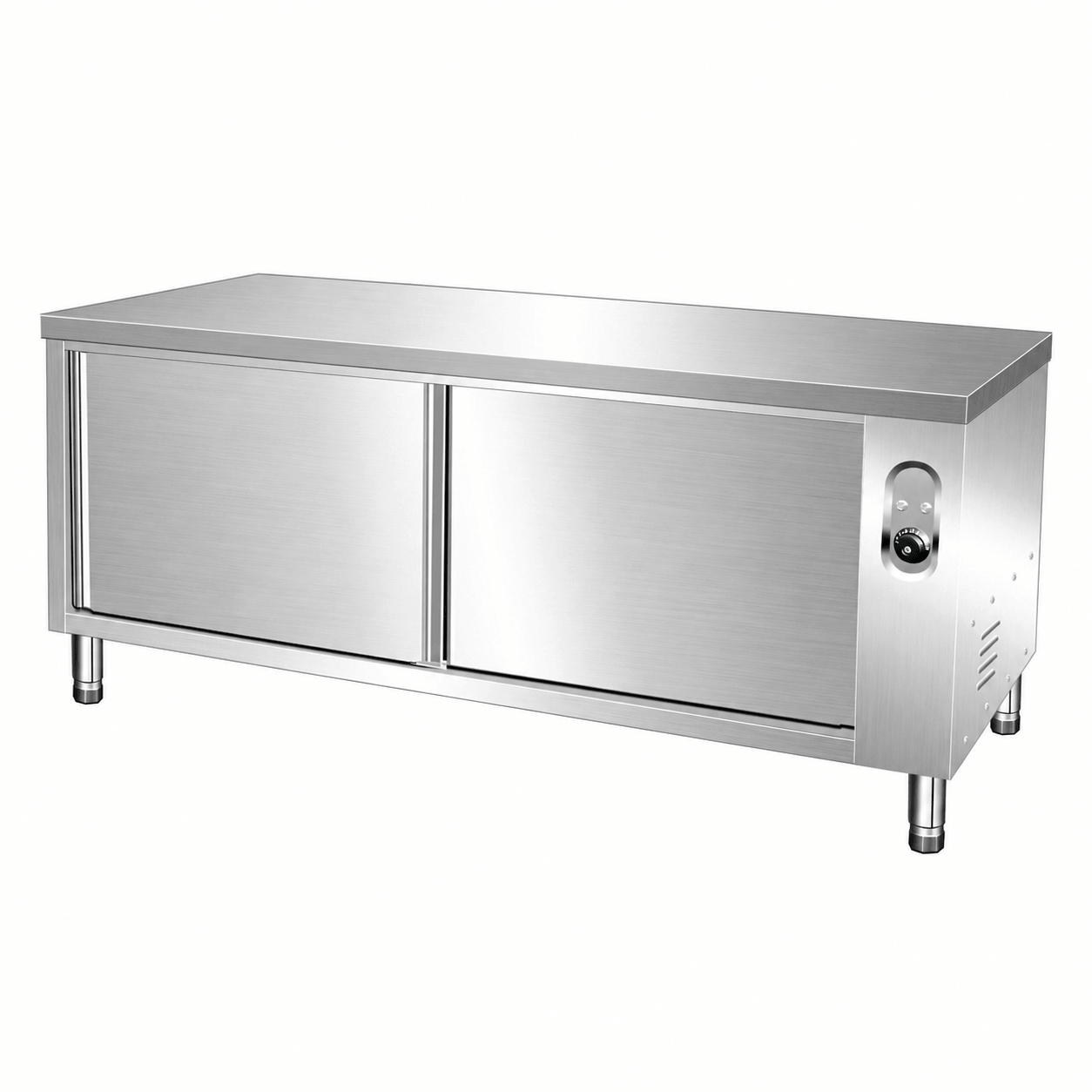 CE-certified stainless steel dinnerware warming cabinet with 1800W heater and custom voltage