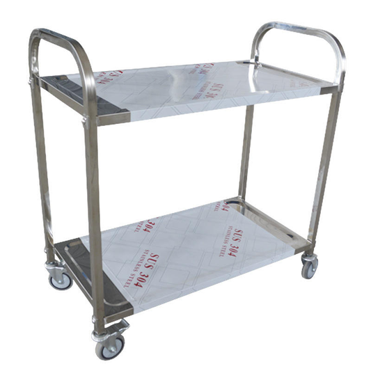 Commercial 3-Tier Round Tube Stainless Steel Dining Trolley | Custom Handles