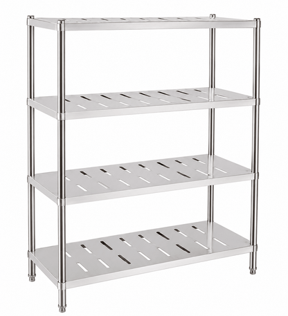 SENFON commercial perforated stainless steel shelving unit with CNC perforated shelves
