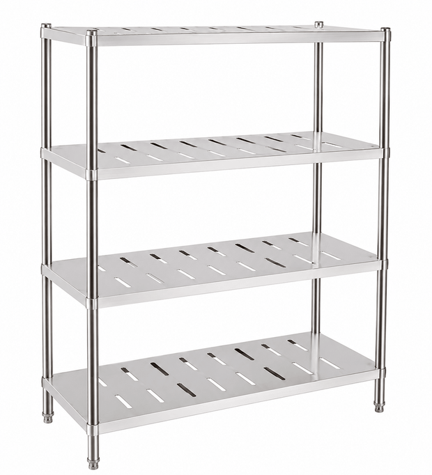 SENFON commercial perforated stainless steel shelving unit with CNC perforated shelves