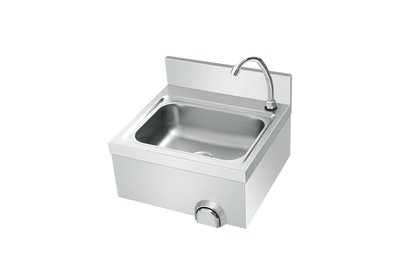 Commercial Wall-Mounted Knee-Operated Sink with Hands-Free Delay Shut-Off