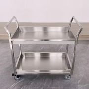Commercial trolley with deep shelf edges and four castors