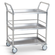 SENFON commercial 3-tier stainless steel guardrail trolley