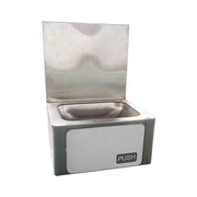 Commercial hand wash sink with front knee push control