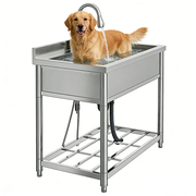 Commercial Stainless Steel Prep Sink with Custom Undershelf