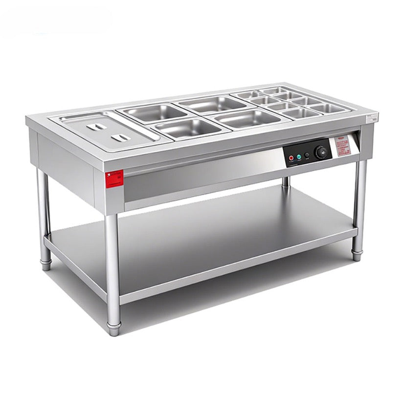 SENFON Custom Mobile Electric Bain Marie | 0.7-2.0mm Stainless Steel Food Warmer Table