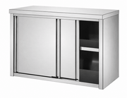 SENFON commercial stainless steel wall cabinet with sliding doors and adjustable shelf