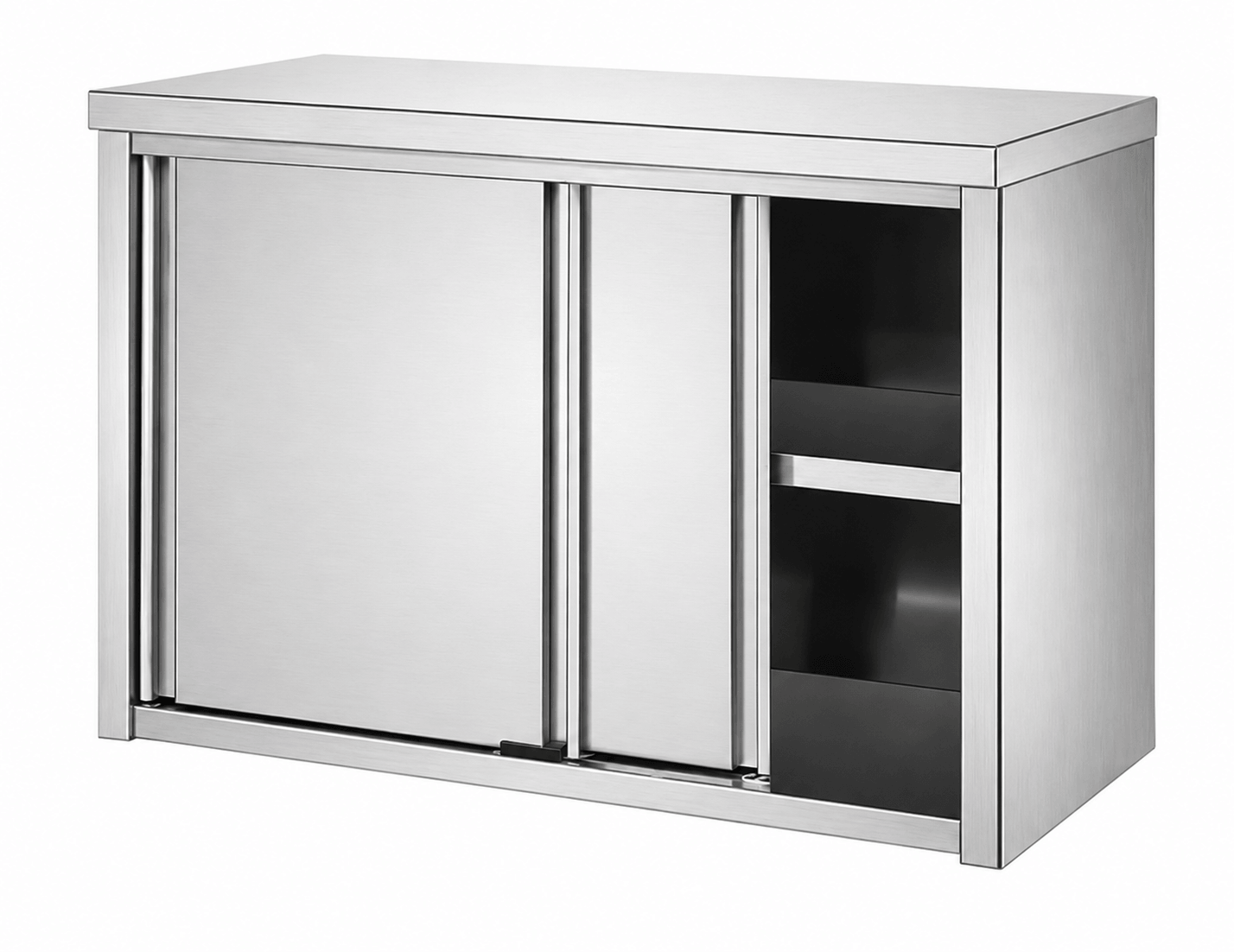 SENFON commercial stainless steel wall cabinet with sliding doors and adjustable shelf