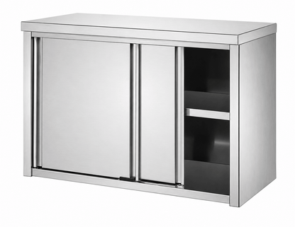 SENFON commercial stainless steel wall cabinet with sliding doors and adjustable shelf