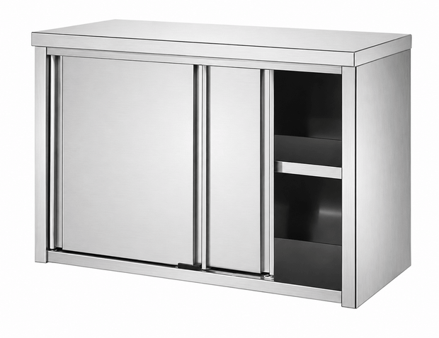 SENFON commercial stainless steel wall cabinet with sliding doors and adjustable shelf